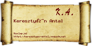 Keresztyén Antal névjegykártya
